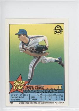 1989 O-Pee-Chee Super Star Sticker Backs - [Base] #58.51 - David Cone (Damon Berryhill 51, Kelly Gruber 187)