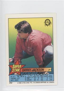 1989 O-Pee-Chee Super Star Sticker Backs - [Base] #62.183 - Danny Jackson (Wally Joyner 183)