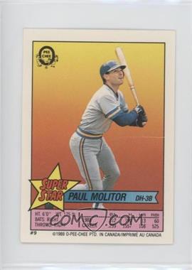 1989 O-Pee-Chee Super Star Sticker Backs - [Base] #9.130 - Paul Molitor (Mike Dunne 130, Dave Gallagher 295) [Good to VG‑EX]
