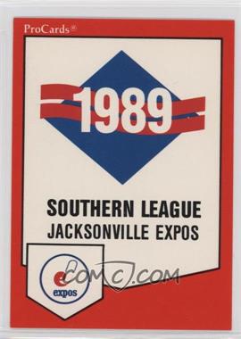 1989 ProCards Minor League Team Sets - [Base] #150 - Checklist - Jacksonville Expos