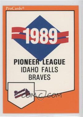 1989 ProCards Minor League Team Sets - [Base] #2007 - Checklist - Idaho Falls Braves