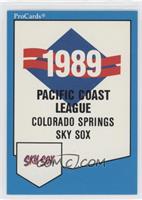 Checklist - Colorado Springs Sky Sox