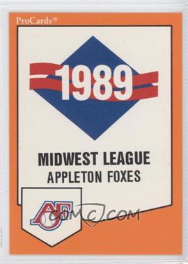 1989 ProCards Minor League Team Sets - [Base] #848 - Checklist - Appleton Foxes