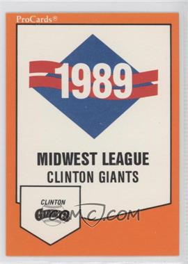1989 ProCards Minor League Team Sets - [Base] #879 - Checklist - Clinton Giants