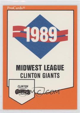 1989 ProCards Minor League Team Sets - [Base] #879 - Checklist - Clinton Giants