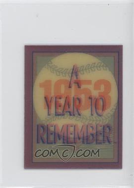 1989 Score - A Year to Remember Inserts #22 - 1953