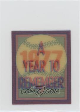 1989 Score - A Year to Remember Inserts #46 - 1977
