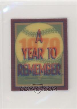 1989 Score - A Year to Remember Inserts #48 - 1979