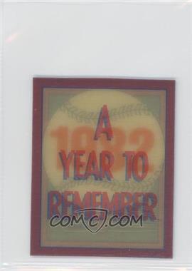 1989 Score - A Year to Remember Inserts #51 - 1982