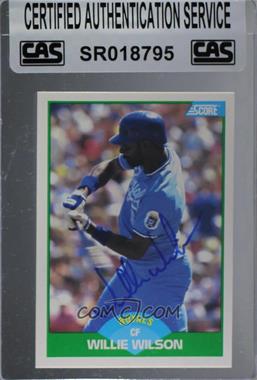 1989 Score - [Base] #28 - Willie Wilson [CAS Certified Sealed]