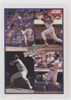 Orel Hershiser, Kirk Gibson, Dave Stewart, Jose Canseco [EX to NM]