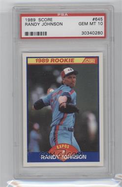 1989 Score - [Base] #645 - Randy Johnson [PSA 10 GEM MT]