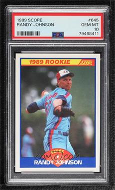 1989 Score - [Base] #645 - Randy Johnson [PSA 10 GEM MT]