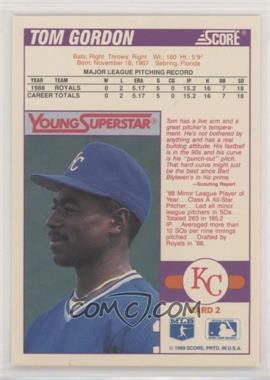 1989 Score - Factory Set Young Superstars II - Blank Front #2 - Tom Gordon [EX to NM]