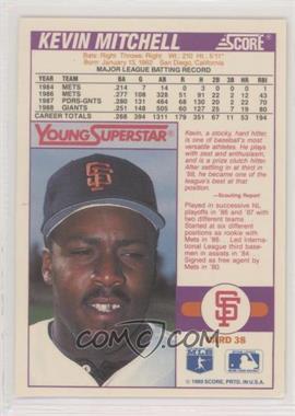 1989 Score - Factory Set Young Superstars II - Blank Front #38 - Kevin Mitchell