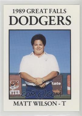 1989 Sport Pro Great Falls Dodgers - [Base] #32 - Matt Wilson