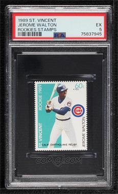 1989 St. Vincent Rookies Stamps - [Base] #_JEWA.2 - Jerome Walton (+10C) [PSA 5 EX]