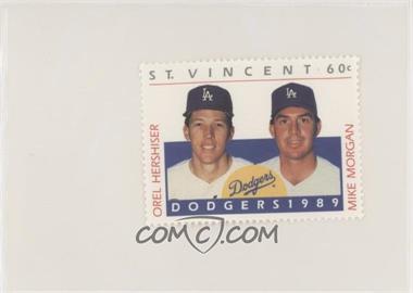 1989 St. Vincent U.S. Los Angeles Dodgers Stamps - [Base] #_OHMM - Orel Hershiser, Mike Morgan