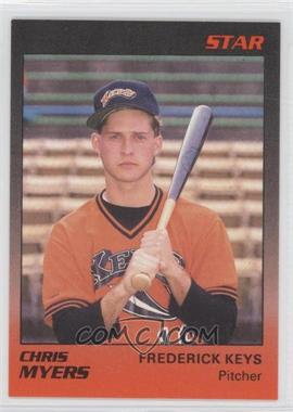 1989 Star Frederick Keys - [Base] - Pink Back Gray/Orange Front #19 - Chris Myers