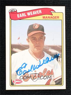 1989 Swell Baseball Greats - [Base] #98 - Earl Weaver [JSA Certified COA Sticker]
