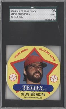 1989 Tetley Tea Discs - [Base] #15 - Steve Bedrosian [SGC 9 MINT]