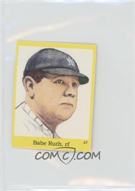 1989 The Official Hall of Fame Fun & Fact Sticker Book Stickers - [Base] #47 - Babe Ruth