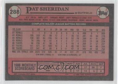 1989 Topps - [Base] - Blank Front #288 - Pat Sheridan