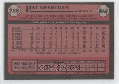 1989 Topps - [Base] - Blank Front #288 - Pat Sheridan