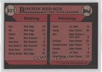Team Leaders - Boston Red Sox Team