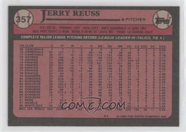 1989 Topps - [Base] - Blank Front #357 - Jerry Reuss