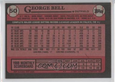 1989 Topps - [Base] - Blank Front #50 - George Bell