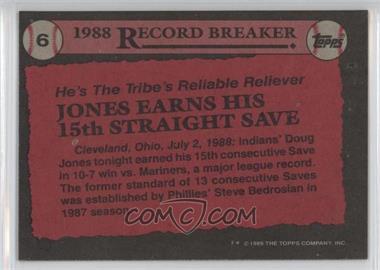 1989 Topps - [Base] - Blank Front #6 - Record Breaker - Doug Jones