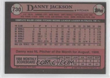 1989 Topps - [Base] - Blank Front #730 - Danny Jackson