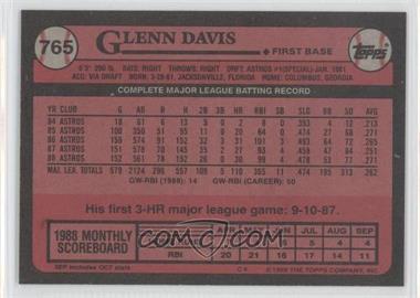 1989 Topps - [Base] - Blank Front #765 - Glenn Davis