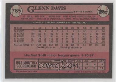 1989 Topps - [Base] - Blank Front #765 - Glenn Davis