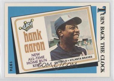 1989 Topps - [Base] - Collector's Edition (Tiffany) #663 - Turn Back the Clock - Hank Aaron
