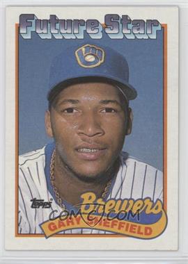 1989 Topps - [Base] #343.1 - Future Star - Gary Sheffield (small gap between hat and Future Stars header)