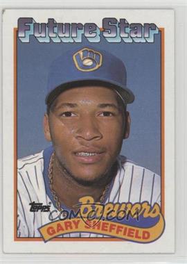 1989 Topps - [Base] #343.1 - Future Star - Gary Sheffield (small gap between hat and Future Stars header) [Noted]