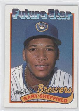 1989 Topps - [Base] #343.1 - Future Star - Gary Sheffield (small gap between hat and Future Stars header)