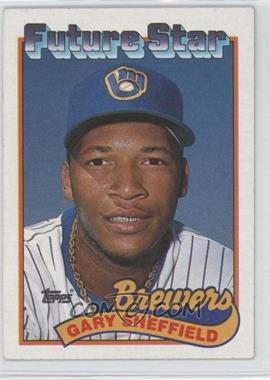 1989 Topps - [Base] #343.1 - Future Star - Gary Sheffield (small gap between hat and Future Stars header)