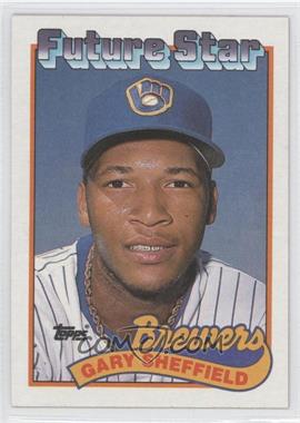 1989 Topps - [Base] #343.1 - Future Star - Gary Sheffield (small gap between hat and Future Stars header)