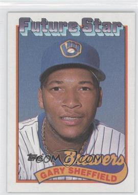 1989 Topps - [Base] #343.1 - Future Star - Gary Sheffield (small gap between hat and Future Stars header)