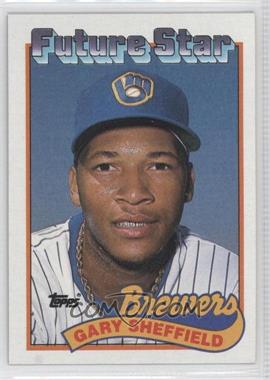 1989 Topps - [Base] #343.1 - Future Star - Gary Sheffield (small gap between hat and Future Stars header)