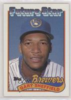 Future Star - Gary Sheffield (small gap between hat and Future Stars header)