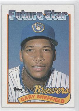 1989 Topps - [Base] #343.1 - Future Star - Gary Sheffield (small gap between hat and Future Stars header)