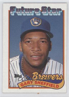 1989 Topps - [Base] #343.1 - Future Star - Gary Sheffield (small gap between hat and Future Stars header)