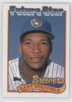 Future Star - Gary Sheffield (small gap between hat and Future Stars header)