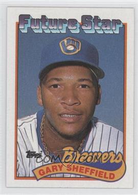 1989 Topps - [Base] #343.1 - Future Star - Gary Sheffield (small gap between hat and Future Stars header)