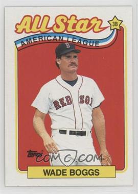 1989 Topps - [Base] #399.2 - All Star - Wade Boggs (Bold Black Lettering on Front)