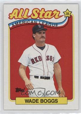 1989 Topps - [Base] #399.2 - All Star - Wade Boggs (Bold Black Lettering on Front)